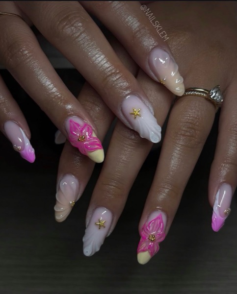 Nail art bordeaux french